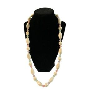 Avon Shades of Spring Ivory/Pastel Beaded Necklace NIB